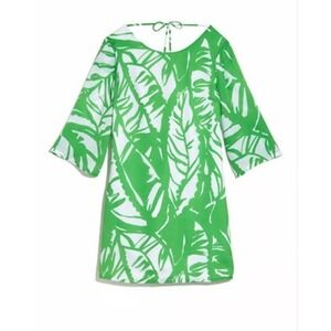 Lilly Pulitzer Target Green Palm Shift Dress Tie Back Small NWT preppy boho Y2K